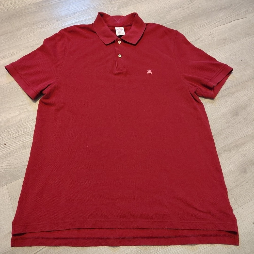 Brooks Brothers Polo Shirt XL Red Golden Fleece Logo Golf Casual Short Sleeve - Picture 3 of 6